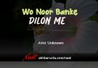 Wo Noor Banke Dilon Me | Unknown