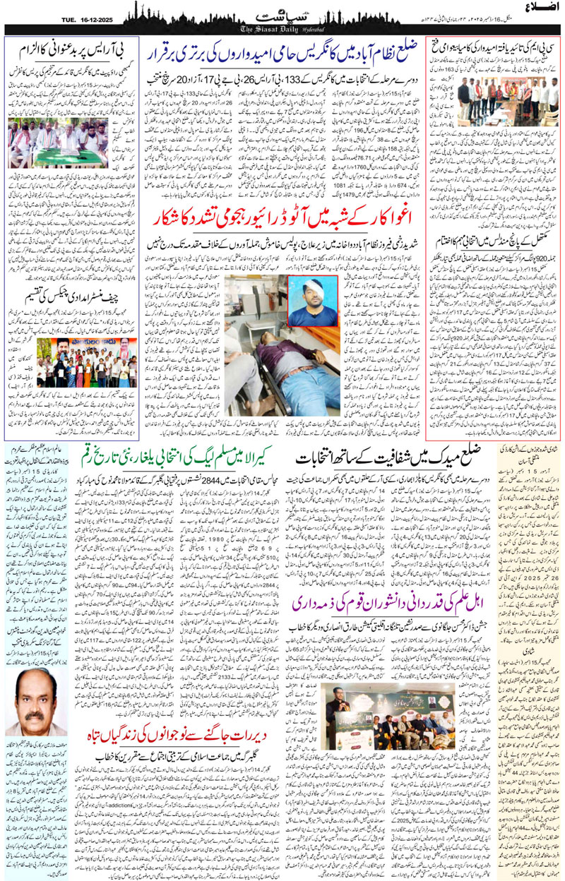 Siasat Urdu Newspaper, Hyderabad, Telengana, India